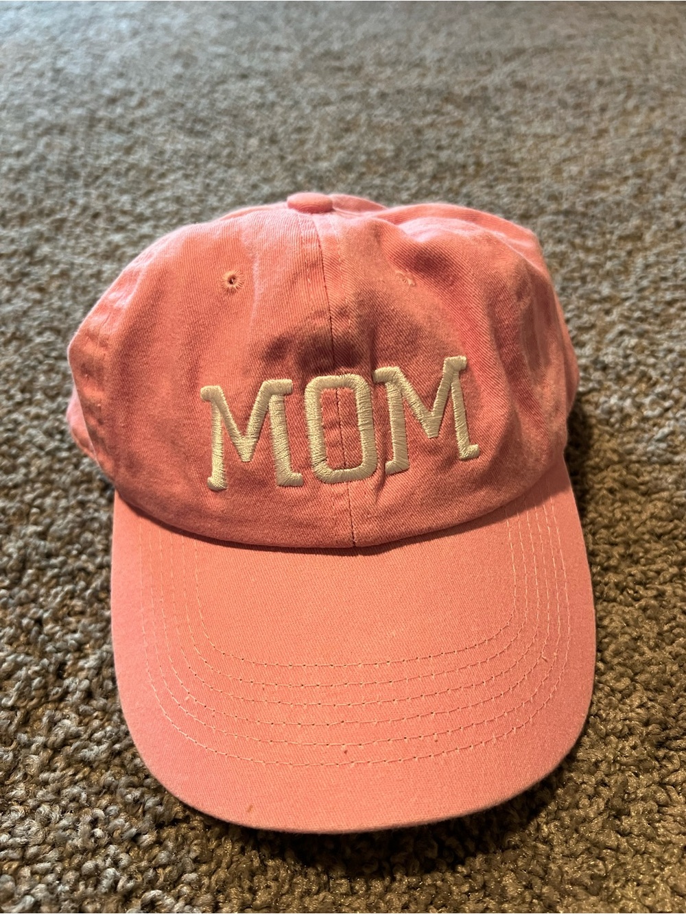 Pink "MOM" Embroidered Cap